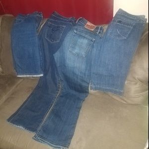 Lot of 4 items- 2 Jeans and 2 capris - size 12